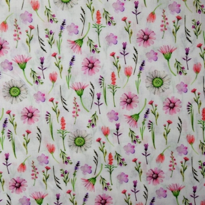 Baumwolle Flowers digital | offwhite